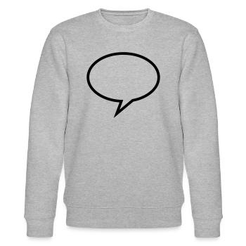 Speech Bubble - Stanley/Stella CHANGER Unisex Organic Sweatshirt - heather grey - Front - Nik (191cm) & Marisol (170cm)