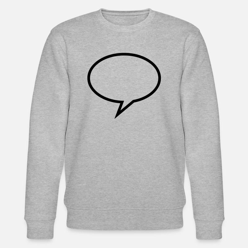 Speech Bubble - Stanley/Stella CHANGER Unisex Organic Sweatshirt - heather grey