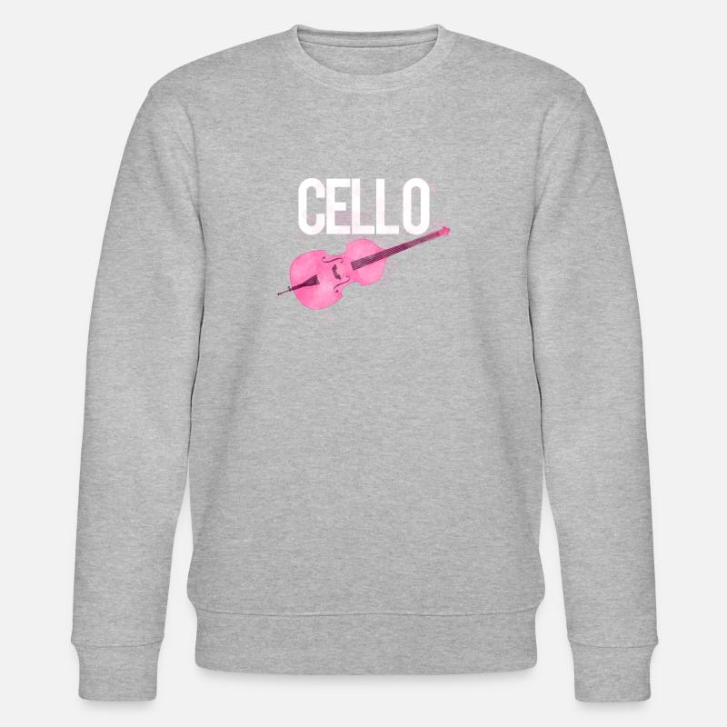 Rosa Cello Mädchen - Stanley/Stella Unisex Bio-Sweatshirt CHANGER  - Grau meliert