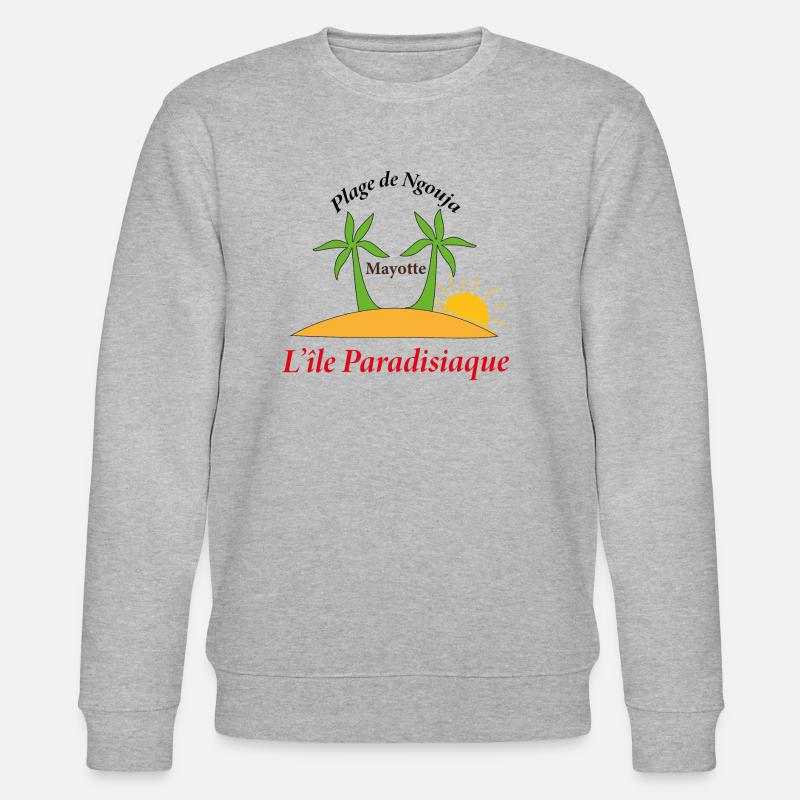 PLAGE DE NGOUJA - Sweat bio CHANGER Stanley/Stella Unisexe - gris chiné