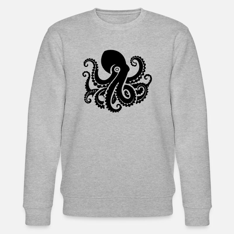 Pieuvre - Sweat bio CHANGER Stanley/Stella Unisexe - gris chiné