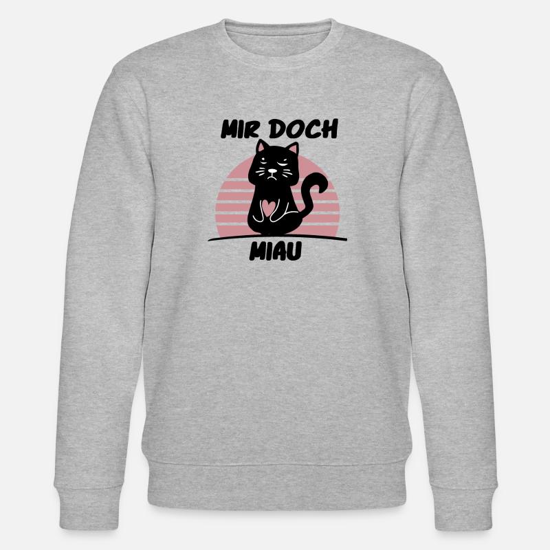 Katze - Mir doch Miau - Stanley/Stella Unisex Bio-Sweatshirt CHANGER  - Grau meliert