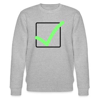 Hook correctly - Stanley/Stella CHANGER Unisex Organic Sweatshirt - heather grey - Front - Nik (191cm) & Marisol (170cm)
