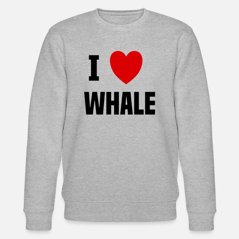 Ich liebe Wal - Stanley/Stella Unisex Bio-Sweatshirt CHANGER  - Grau meliert