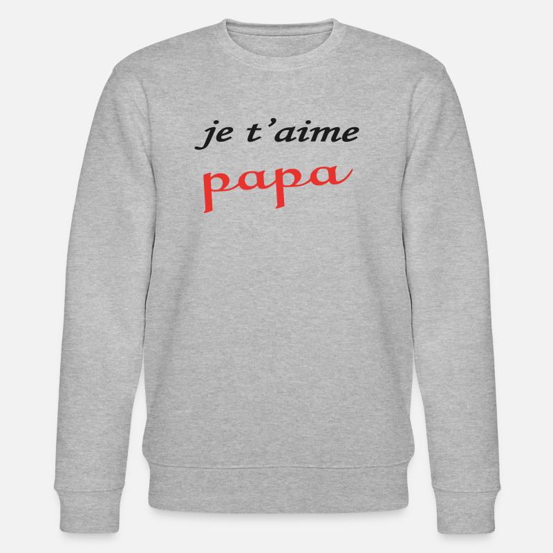 Ich liebe dich, Papa - Stanley/Stella Unisex Bio-Sweatshirt CHANGER  - Grau meliert