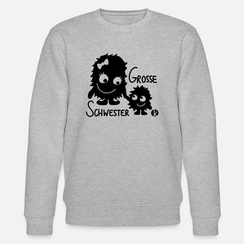Große Schwester - Stanley/Stella Unisex Bio-Sweatshirt CHANGER  - Grau meliert