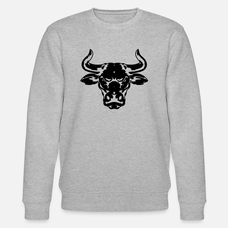 Stier-Logo - Stanley/Stella Unisex Bio-Sweatshirt CHANGER  - Grau meliert