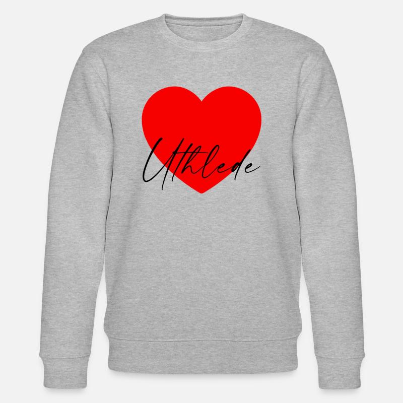 i Love Uthlede - Stanley/Stella Unisex Bio-Sweatshirt CHANGER  - Grau meliert