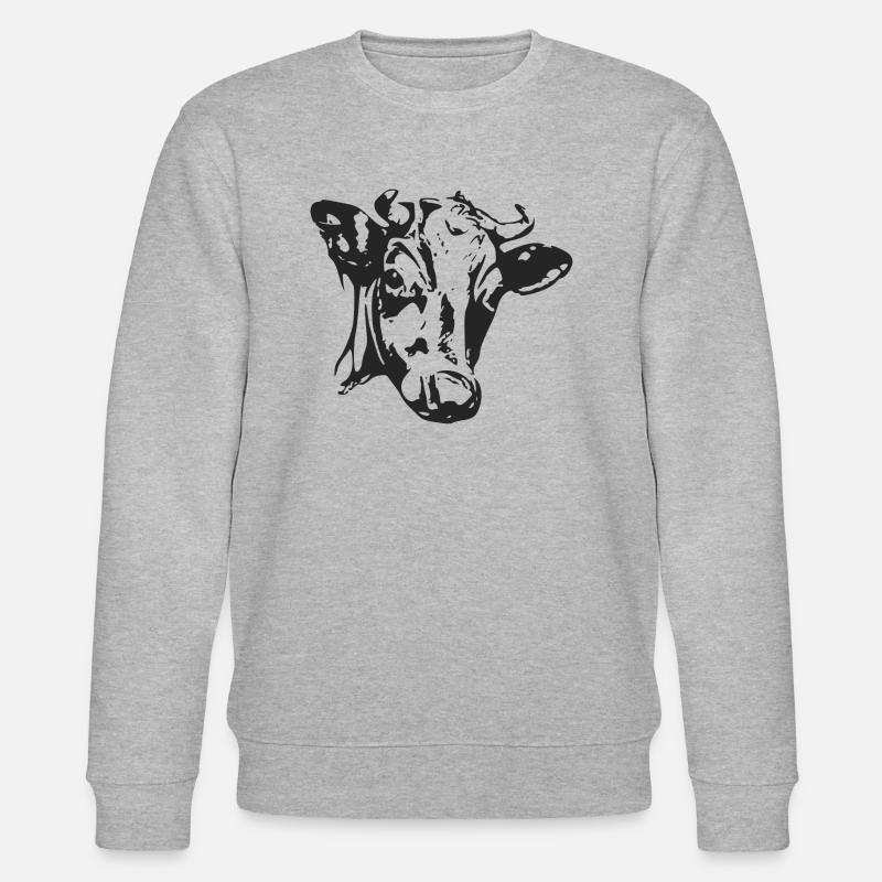 Der Kopf der Kuh - Stanley/Stella Unisex Bio-Sweatshirt CHANGER  - Grau meliert