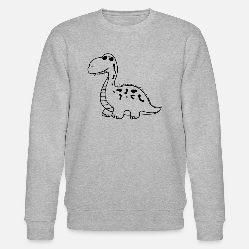 cool dino - Stanley/Stella Unisex Bio-Sweatshirt CHANGER  - Grau meliert