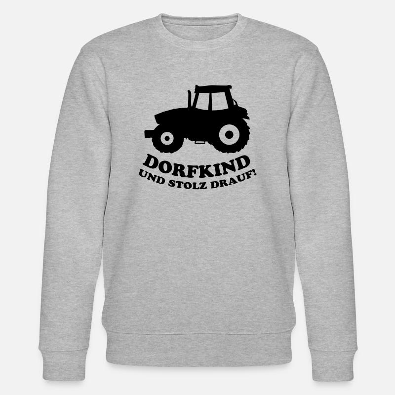 traktor dorfkind - Stanley/Stella Unisex Bio-Sweatshirt CHANGER  - Grau meliert