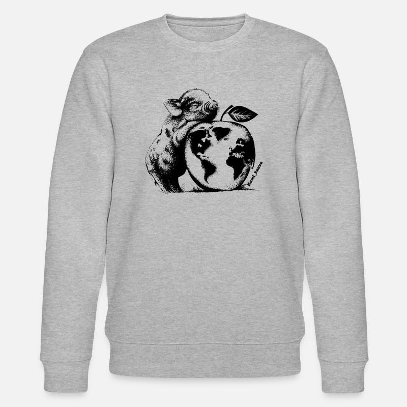 Schweinchen - Stanley/Stella Unisex Bio-Sweatshirt CHANGER  - Grau meliert