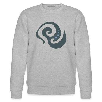 Graue Spirale - Stanley/Stella Unisex Bio-Sweatshirt CHANGER  - Grau meliert - Vorne - Nik (191cm) & Marisol (170cm)