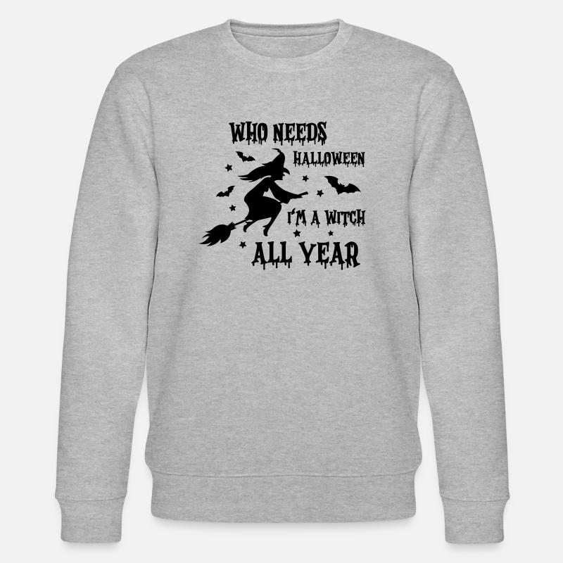witch all year - Stanley/Stella Unisex Bio-Sweatshirt CHANGER  - Grau meliert