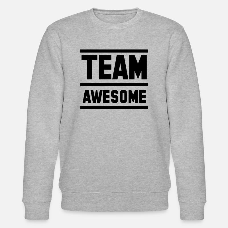 team awesome super Team - Stanley/Stella Unisex Bio-Sweatshirt CHANGER  - Grau meliert