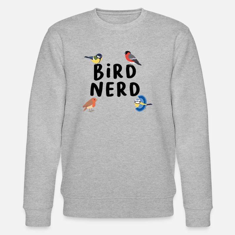 Bird Nerd - Stanley/Stella Unisex Bio-Sweatshirt CHANGER  - Grau meliert