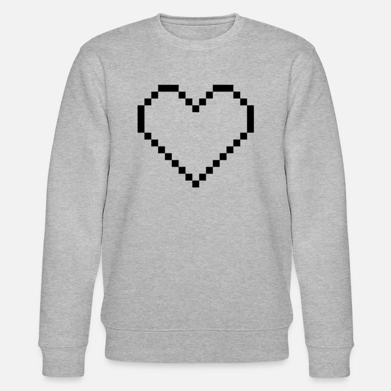 Herz - Stanley/Stella Unisex Bio-Sweatshirt CHANGER  - Grau meliert