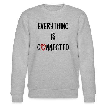 everything is connected liebe Verbindung Beziehung - Stanley/Stella Unisex Bio-Sweatshirt CHANGER  - Grau meliert - Vorne - Nik (191cm) & Marisol (170cm)