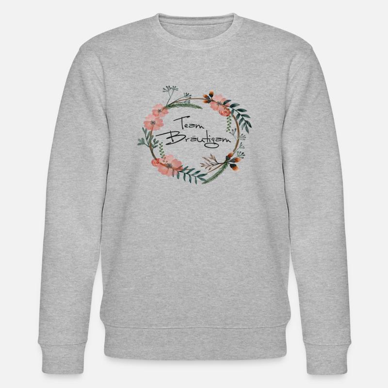 Junggesellenabschied - Team Bräutigam - Stanley/Stella Unisex Bio-Sweatshirt CHANGER  - Grau meliert