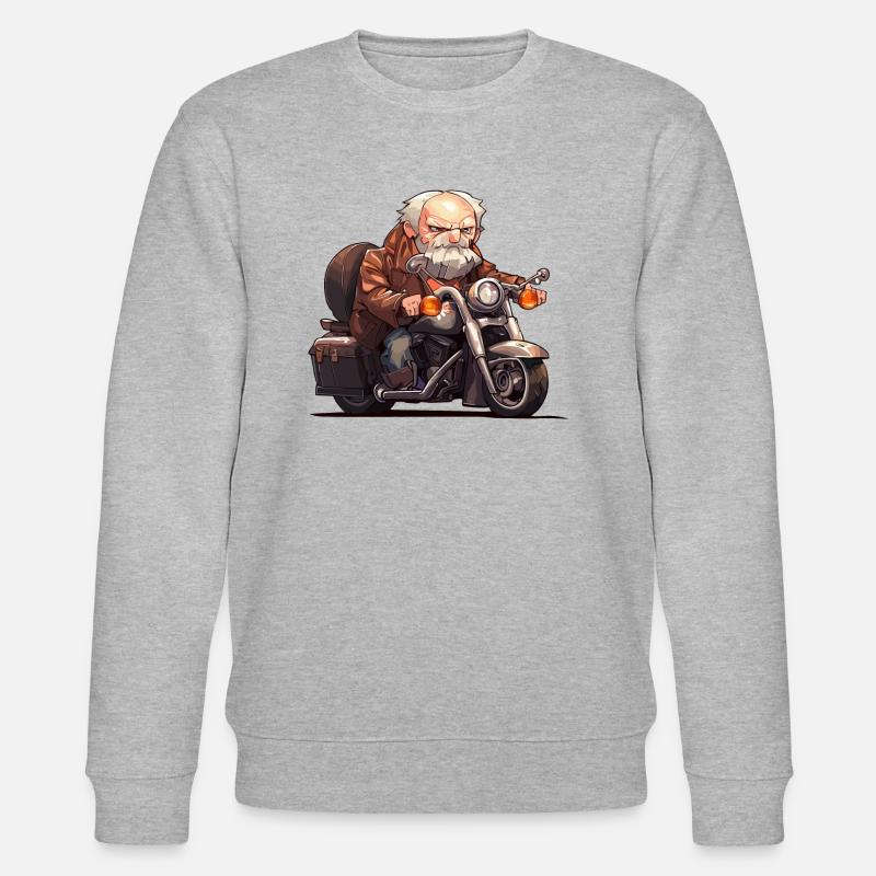 GRUMPY GAMMEL MAND - Stanley/Stella økologisk unisex-sweatshirt CHANGER  - grå meleret