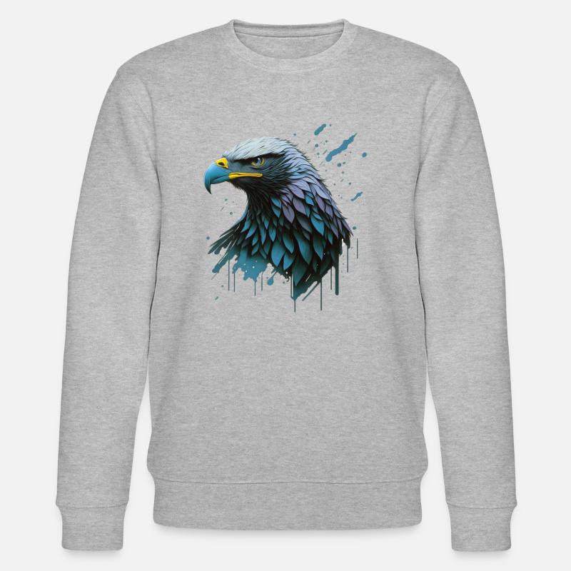Libérez la Majesté : l’aigle - Sweat bio CHANGER Stanley/Stella Unisexe - gris chiné