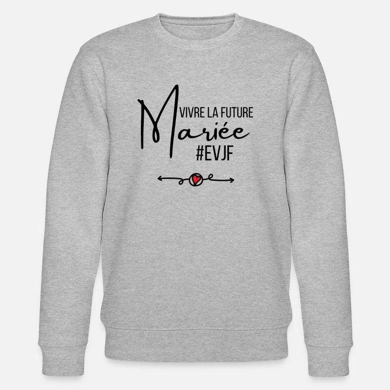 Vivre la future mariée - Sweat bio CHANGER Stanley/Stella Unisexe - gris chiné