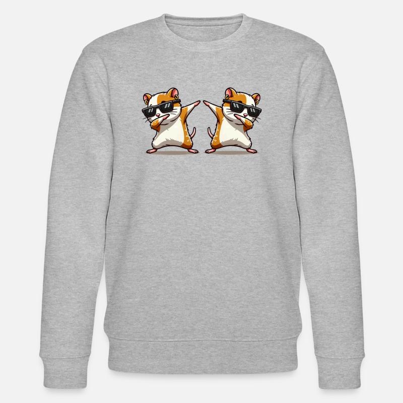 Dabbing de hamster 2 - Sweat bio CHANGER Stanley/Stella Unisexe - gris chiné