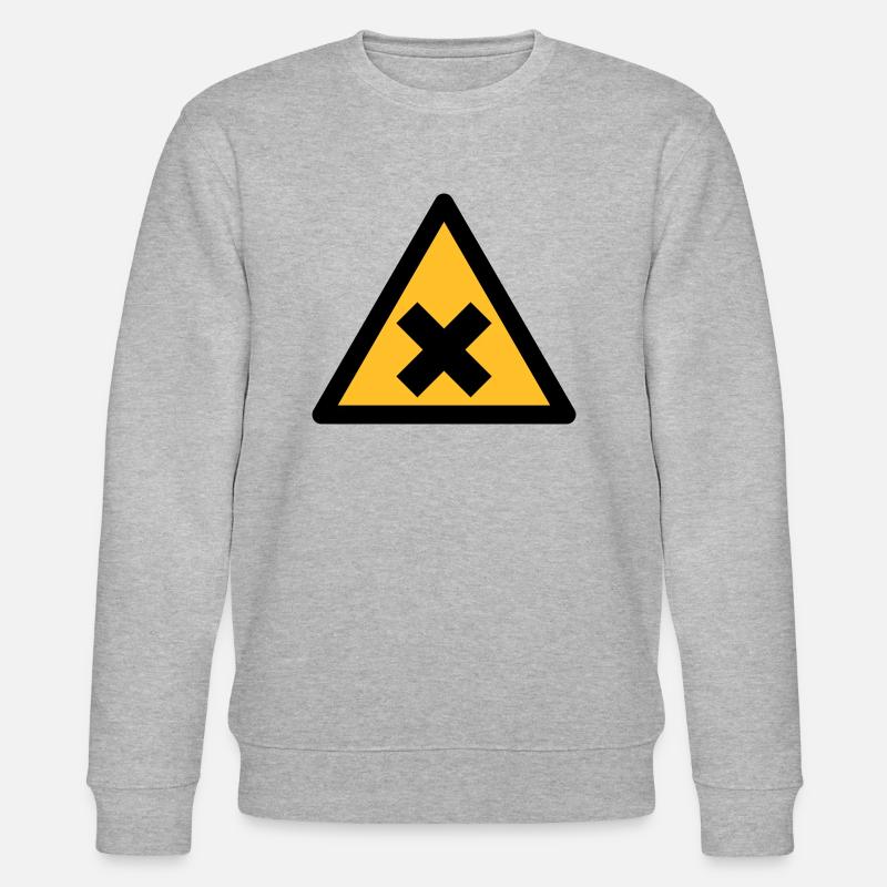 Gefahrensymbol - Schadstoffe (2-farbig) - Stanley/Stella Unisex Bio-Sweatshirt CHANGER - Grau meliert
