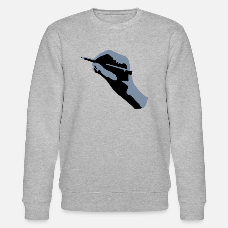 Zeichnende Hand - Stanley/Stella Unisex Bio-Sweatshirt CHANGER  - Grau meliert
