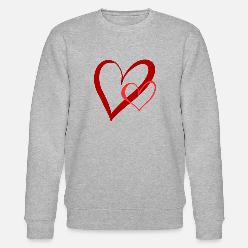 Herz - Stanley/Stella Unisex Bio-Sweatshirt CHANGER  - Grau meliert