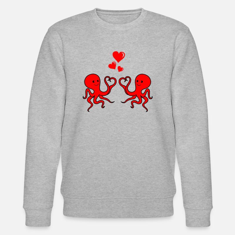 Octopus Love - Stanley/Stella Unisex Bio-Sweatshirt CHANGER  - Grau meliert