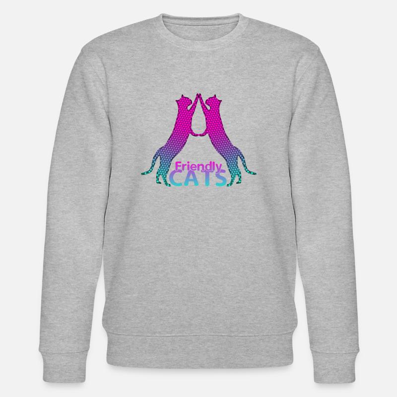 Freundliche Katzen - Stanley/Stella Unisex Bio-Sweatshirt CHANGER - Grau meliert