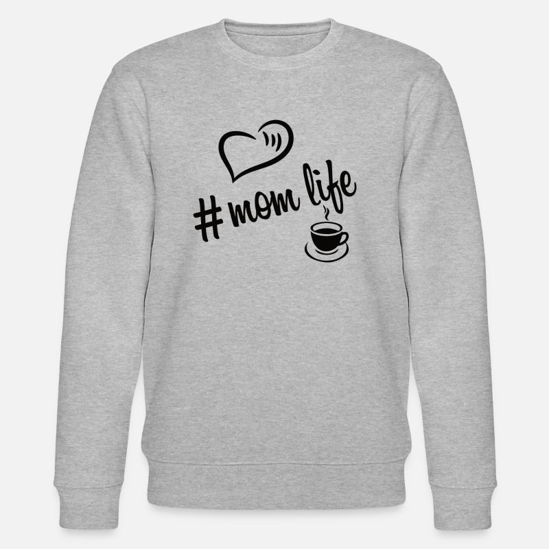 Maman Life Café Noir - Sweat bio CHANGER Stanley/Stella Unisexe - gris chiné