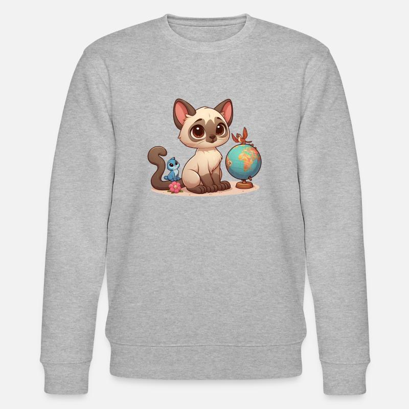 Siamesisch 2 - Stanley/Stella Unisex Bio-Sweatshirt CHANGER  - Grau meliert