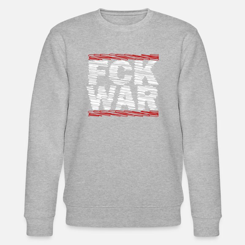 FCK WAR - Frieden - Stanley/Stella Unisex Bio-Sweatshirt CHANGER - Grau meliert