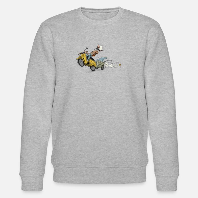 Simson Schwalbe DDR Ostalgie - Stanley/Stella Unisex Bio-Sweatshirt CHANGER  - Grau meliert
