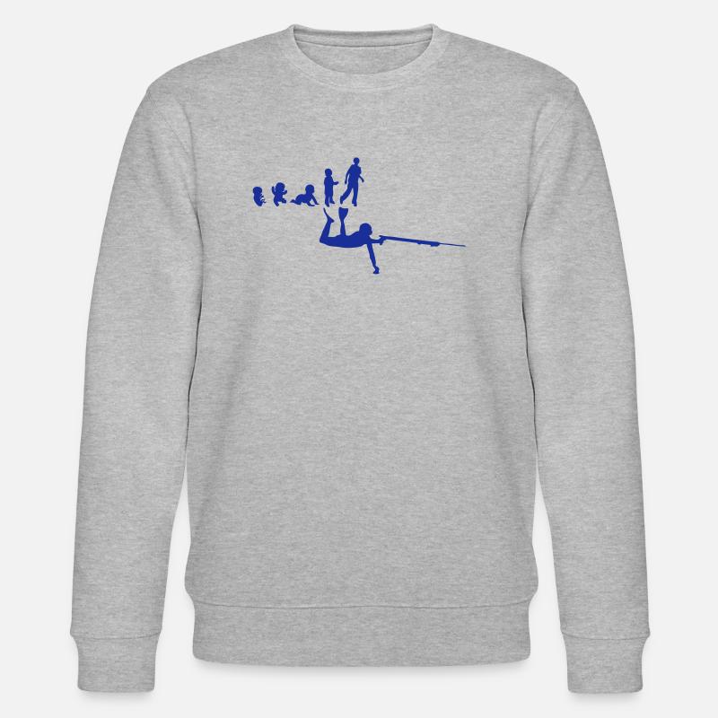 underwater shooting evolution - Stanley/Stella CHANGER Unisex Organic Sweatshirt - heather grey