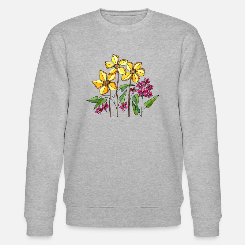 Blumen - Stanley/Stella Unisex Bio-Sweatshirt CHANGER  - Grau meliert