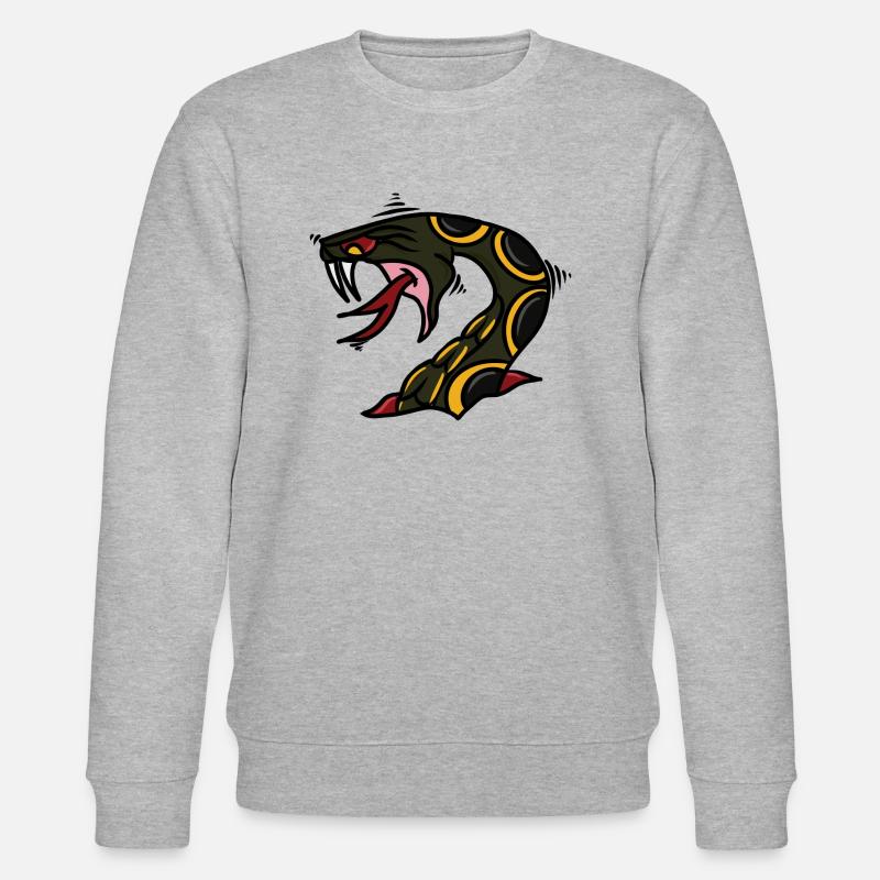 Verwundete Kobra - Stanley/Stella Unisex Bio-Sweatshirt CHANGER  - Grau meliert