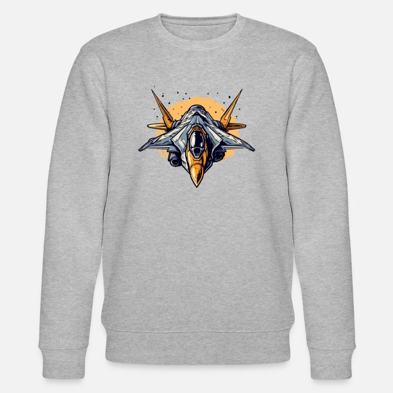 Jet-Master-Flugzeug - Stanley/Stella Unisex Bio-Sweatshirt CHANGER  - Grau meliert