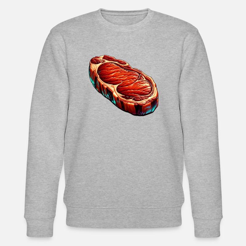 Fleisch | Grillen - Stanley/Stella Unisex Bio-Sweatshirt CHANGER  - Grau meliert