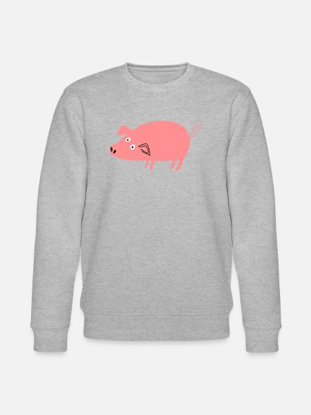 Schwein roz4 - Stanley/Stella Unisex Bio-Sweatshirt CHANGER - Grau meliert