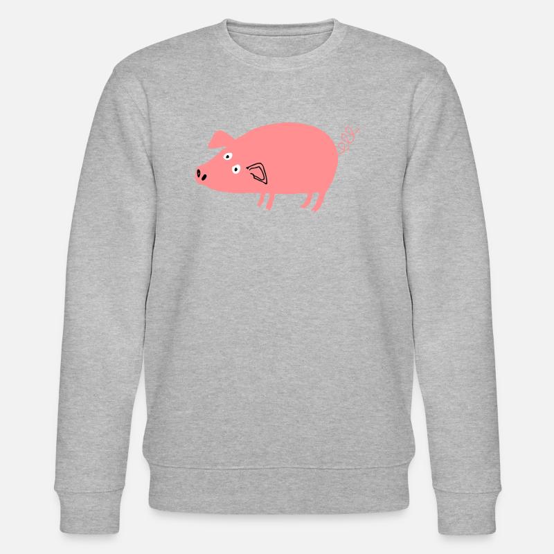 Schwein roz4 - Stanley/Stella Unisex Bio-Sweatshirt CHANGER  - Grau meliert