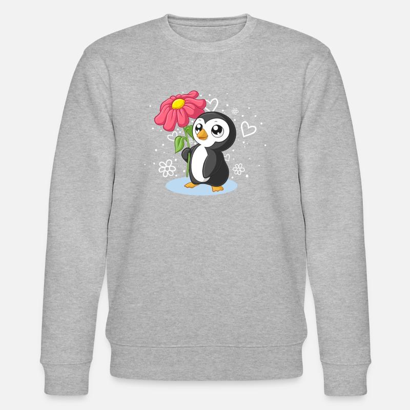 Pinguin Tshirt - Sweat bio CHANGER Stanley/Stella Unisexe - gris chiné
