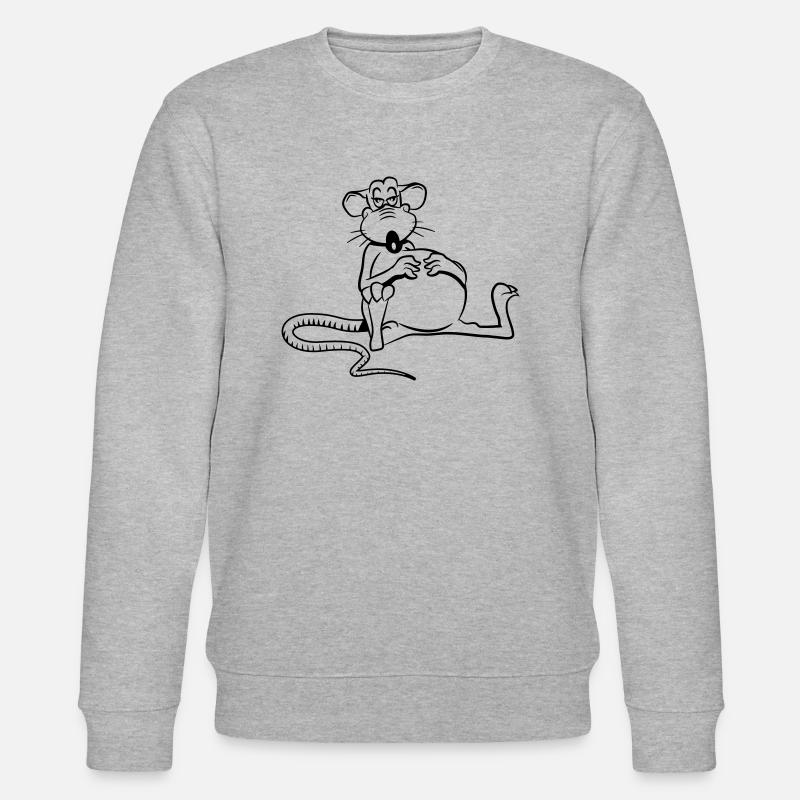 ratte satt müde - Stanley/Stella Unisex Bio-Sweatshirt CHANGER  - Grau meliert