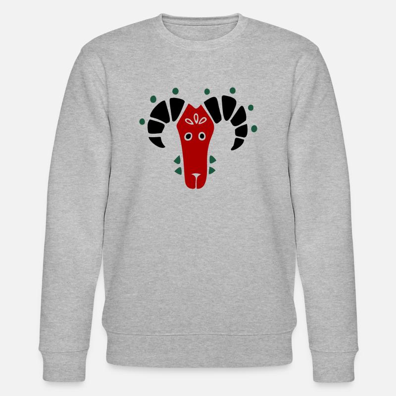 Rams Kopf - Stanley/Stella Unisex Bio-Sweatshirt CHANGER  - Grau meliert