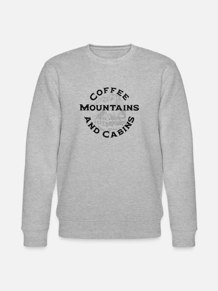 coffee mountains and cabins - Stanley/Stella CHANGER Unisex Organic Sweatshirt - heather grey