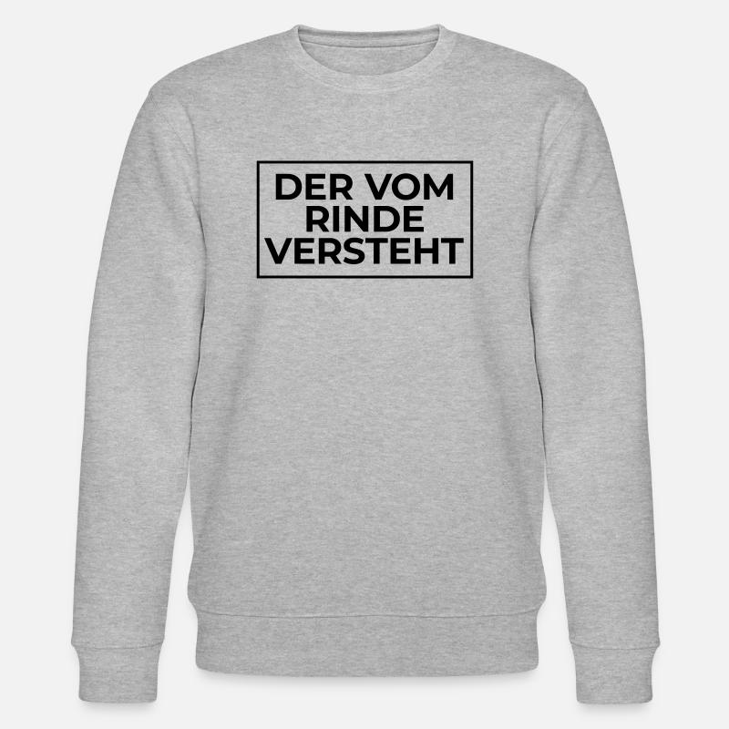 der vom Rinde versteht - Stanley/Stella Unisex Bio-Sweatshirt CHANGER - Grau meliert