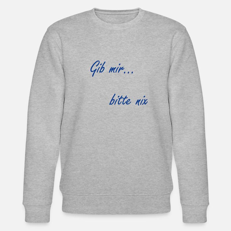 gibmirnix - Stanley/Stella Unisex Bio-Sweatshirt CHANGER  - Grau meliert