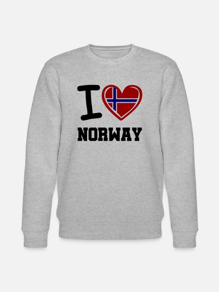 I love norway - Stanley/Stella CHANGER Unisex Organic Sweatshirt - heather grey
